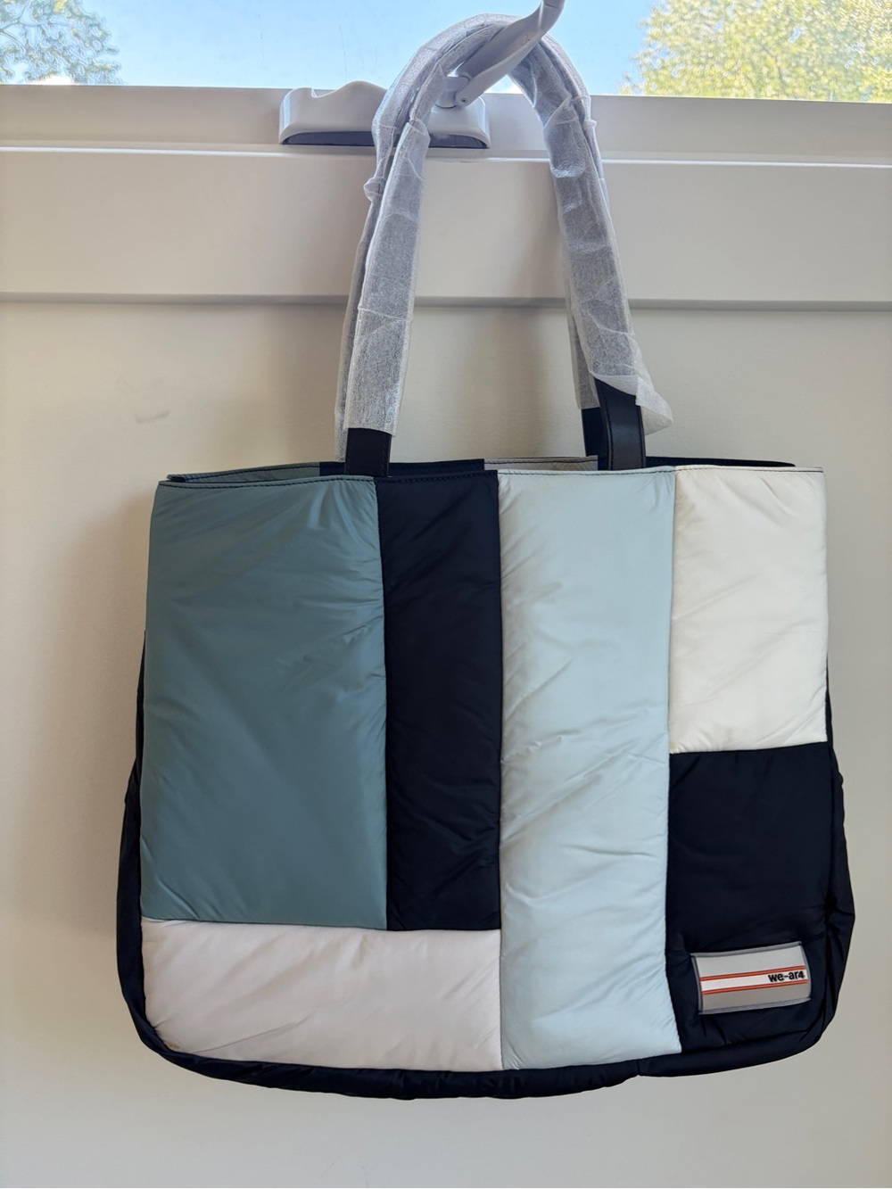 NWT - Navy Quilted Colorblock Tote Bag